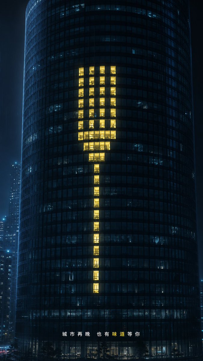 Glowing Exclamation Skyscraper preview image