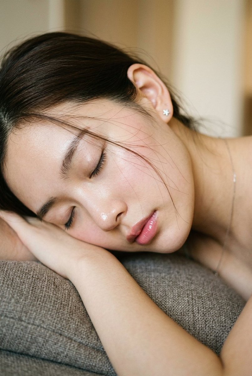 亲密的微距睡眠肖像预览图像
