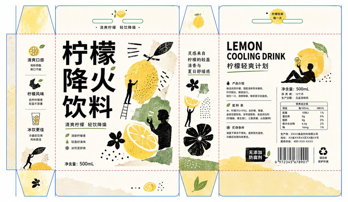 手工拼贴包装设计预览图