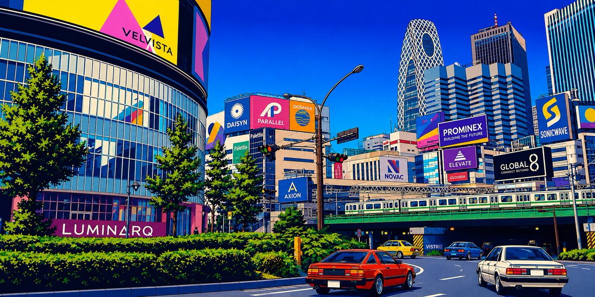 1980年代新宿复古城市景观预览图