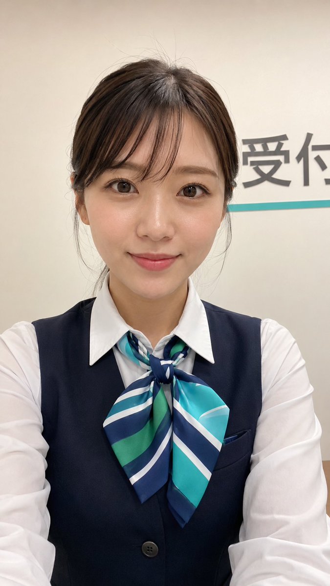 日本接待员智能手机自拍预览图
