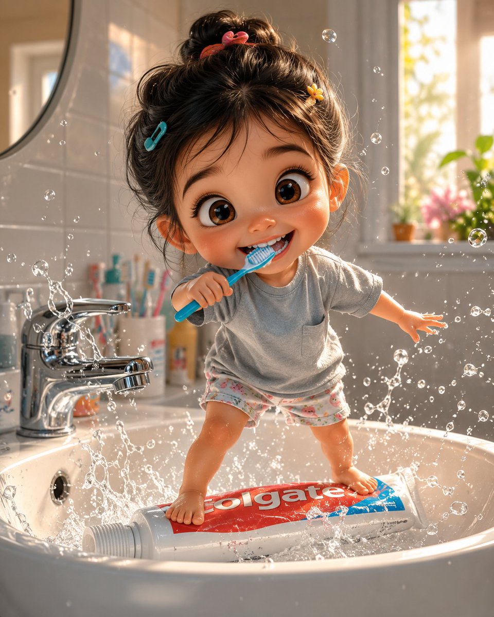 异想天开的3D幼儿浴室插图预览图