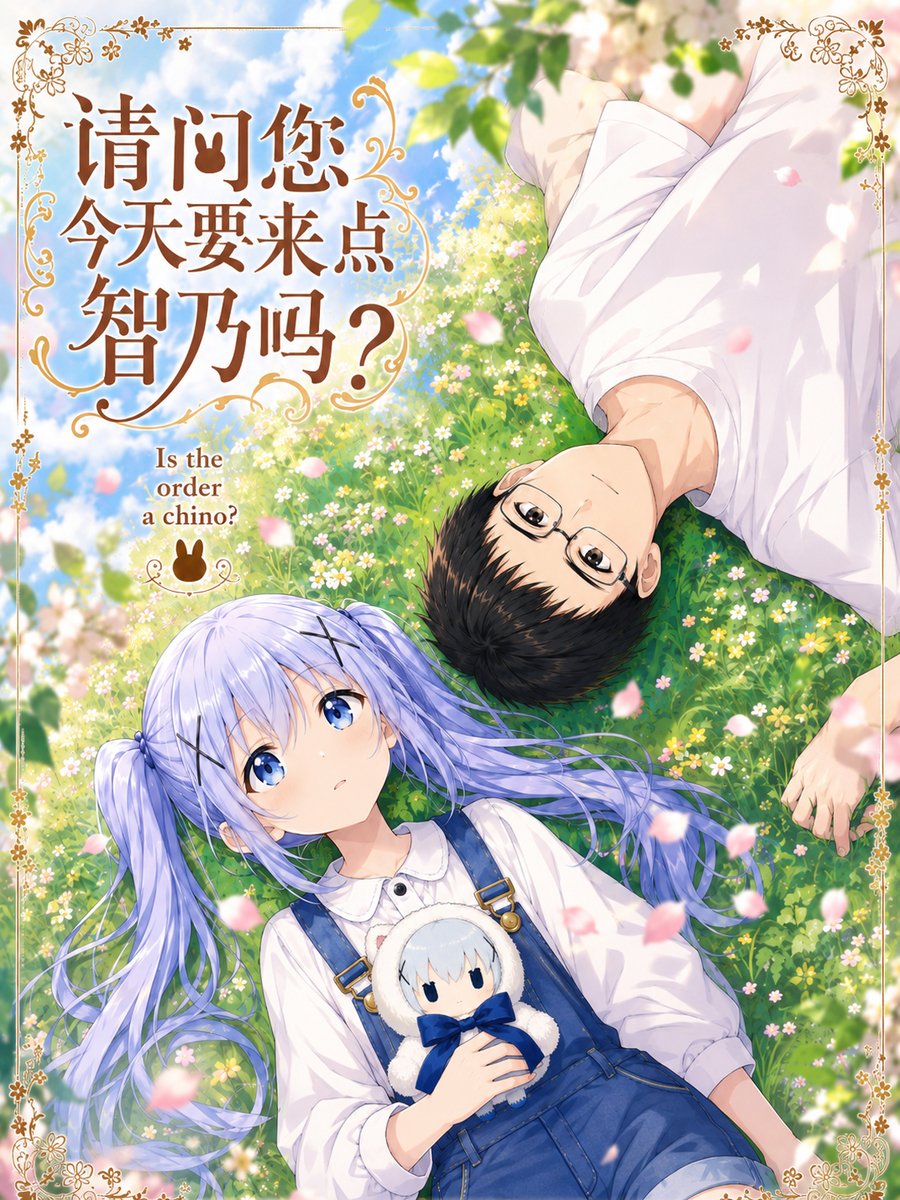 浪漫的中国动漫草地封面预览图