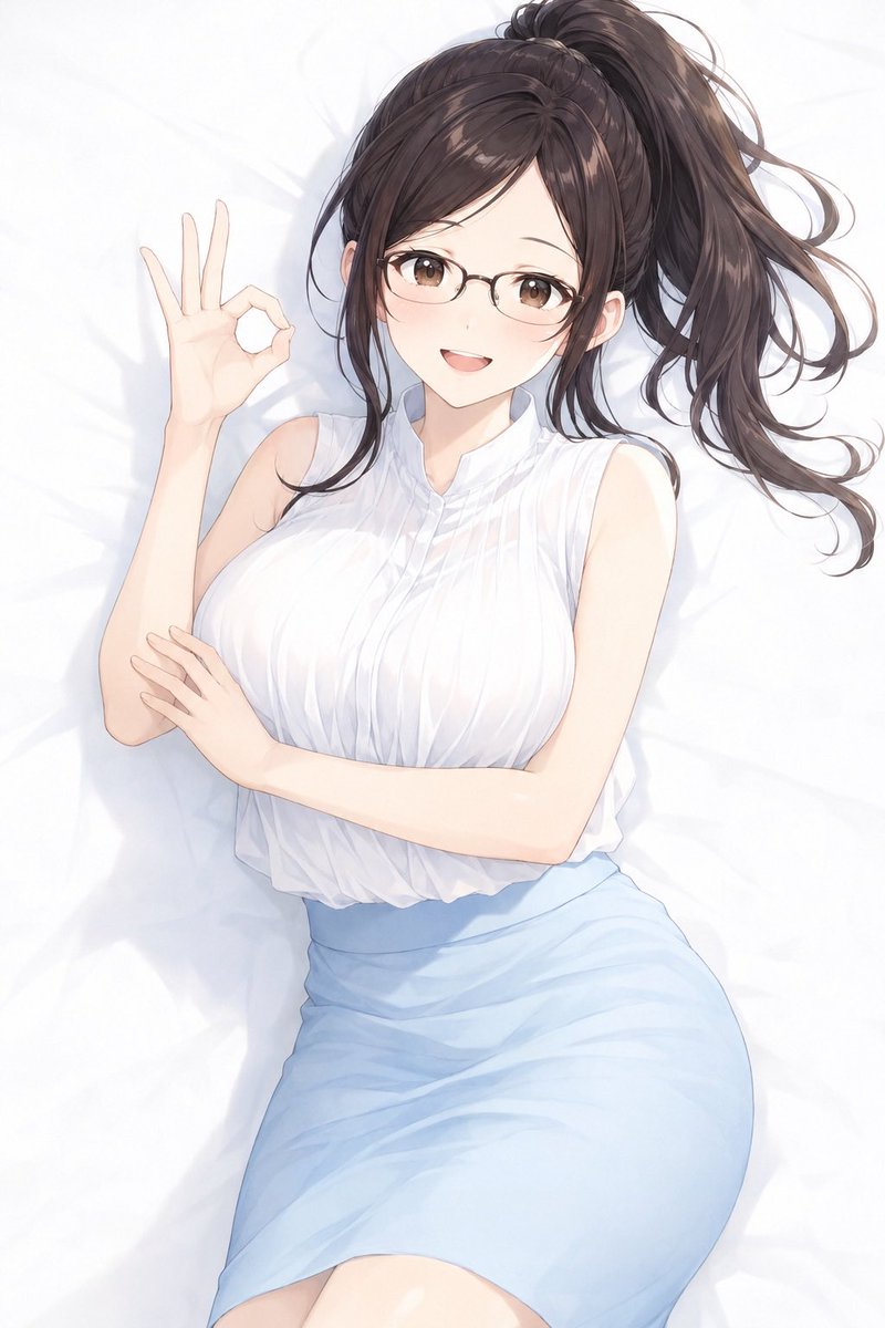 动漫女性比OK手势预览图