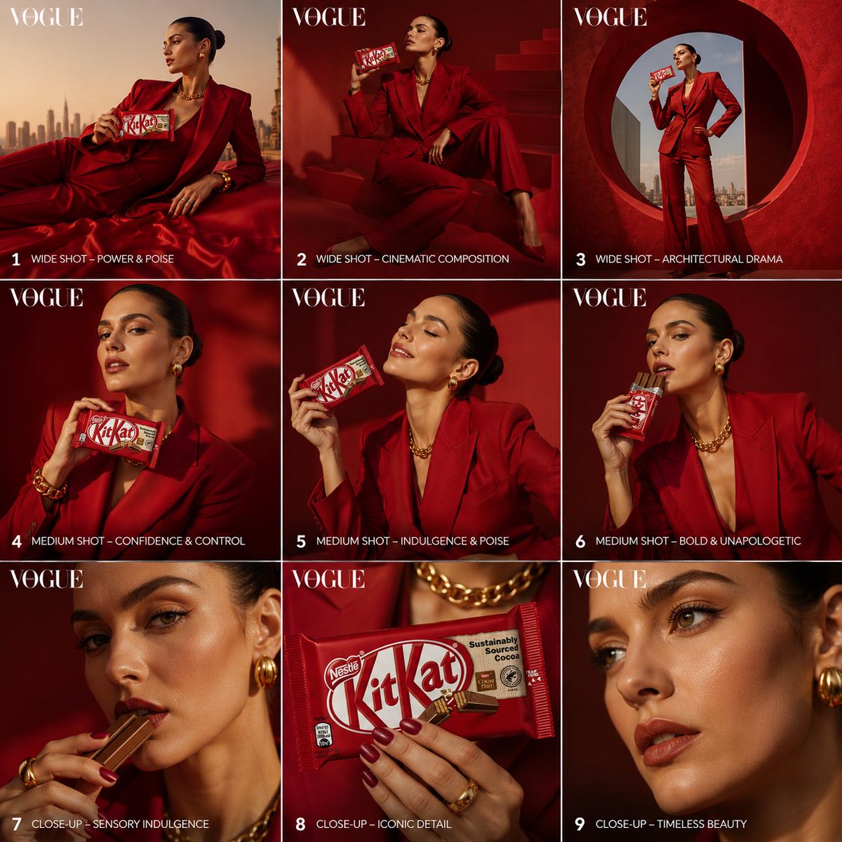 Vogue 时尚编辑故事板网格预览图片