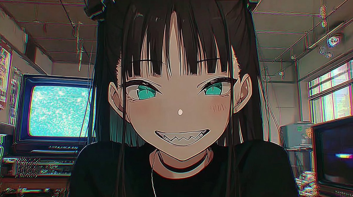 复古 2.5D 动漫 CRT 女孩预览图