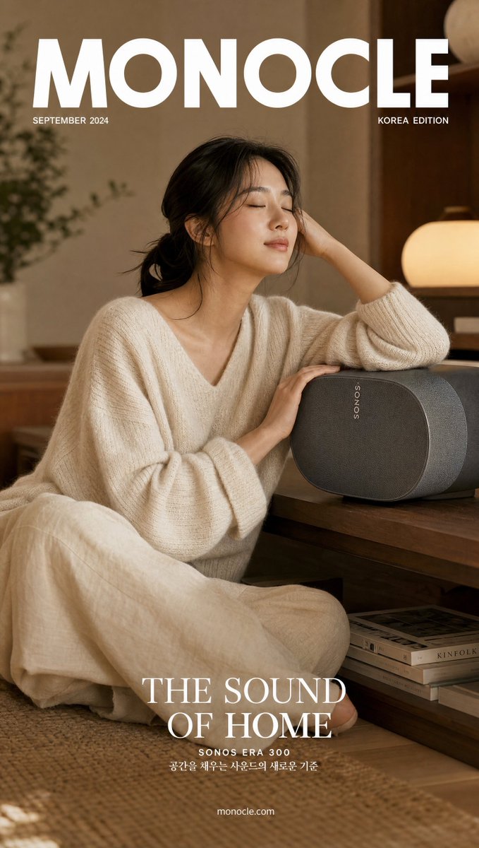 带有韩国女性的编辑杂志封面预览图