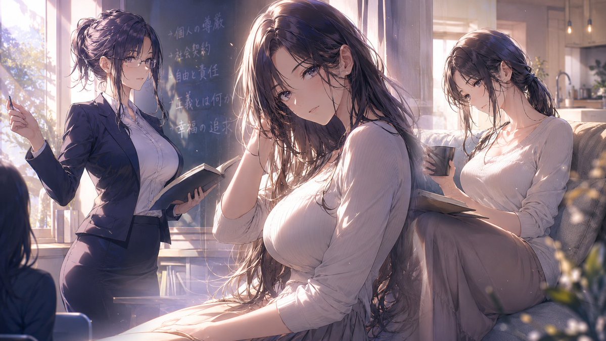 三场景动漫教师肖像预览图