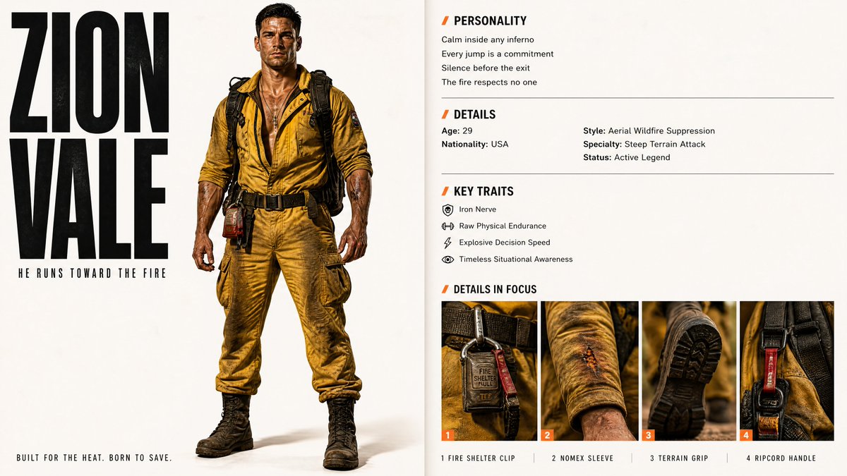 Editorial Character Profile Spread preview image