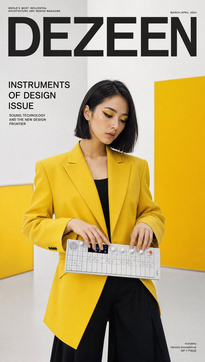 Bauhaus-Inspired Design Magazine Cover preview image