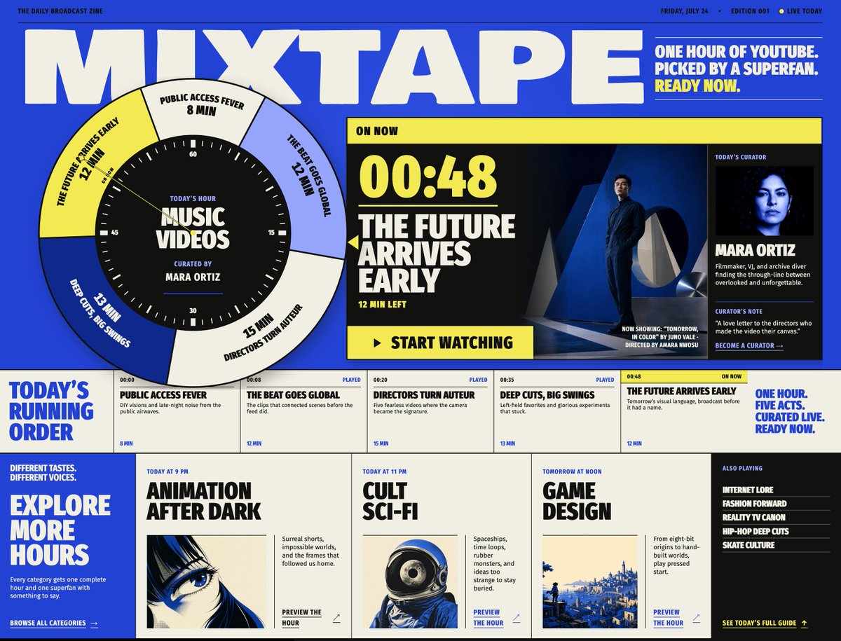 Mixtape Zine 网页重新设计预览图像