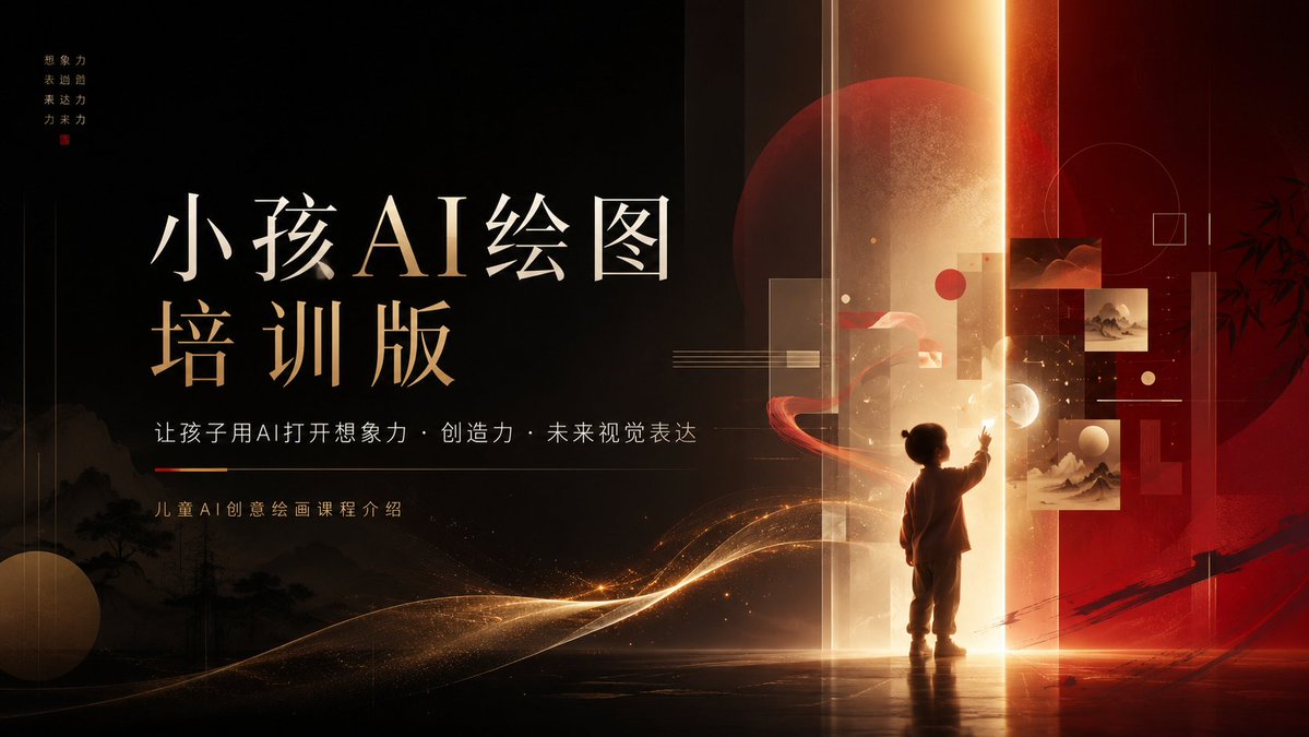 儿童人工智能艺术课程 PPT 封面预览图