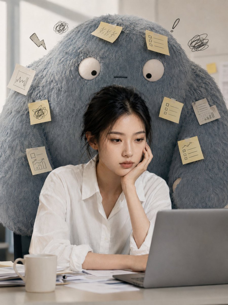 工作场所焦虑情绪怪物肖像预览图