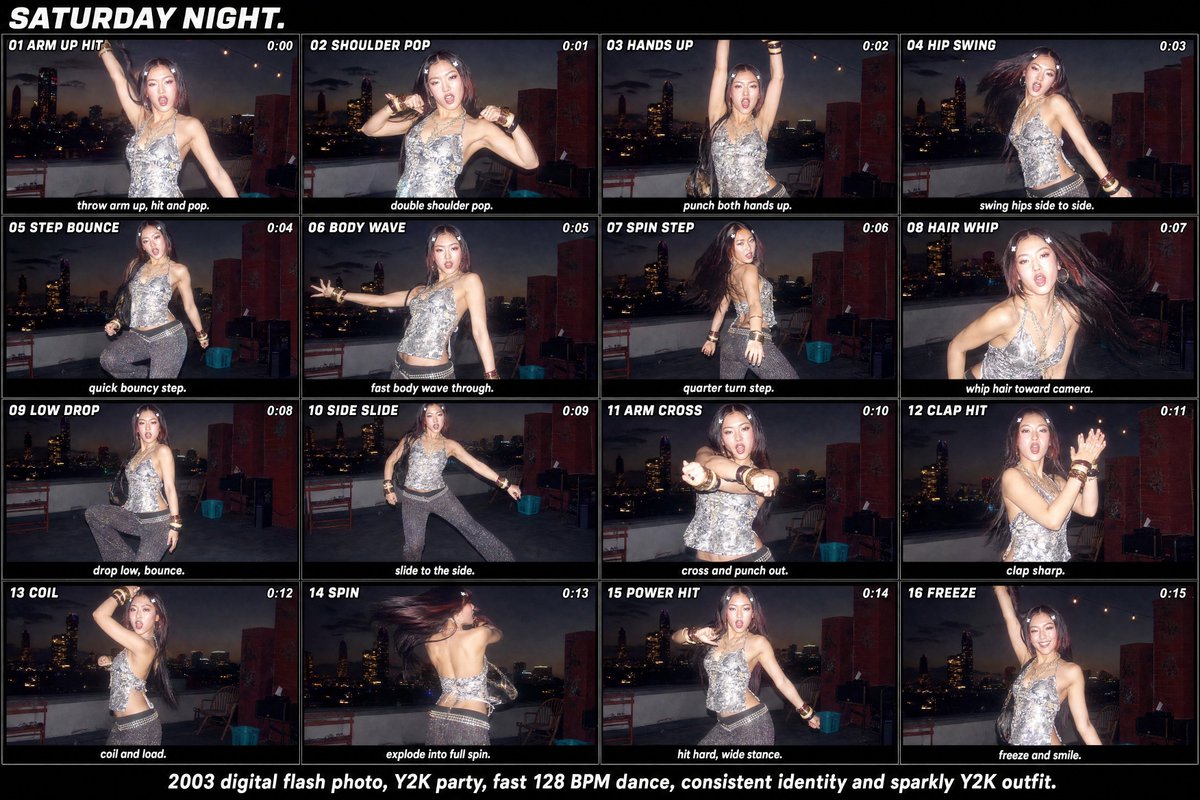 Y2K Rooftop Dance Tutorial Sheet preview image