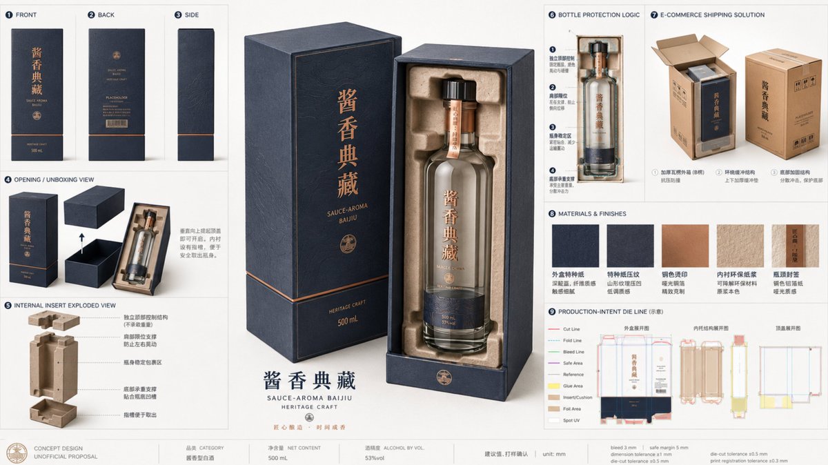 高端酒类包装设计方案展示板预览图