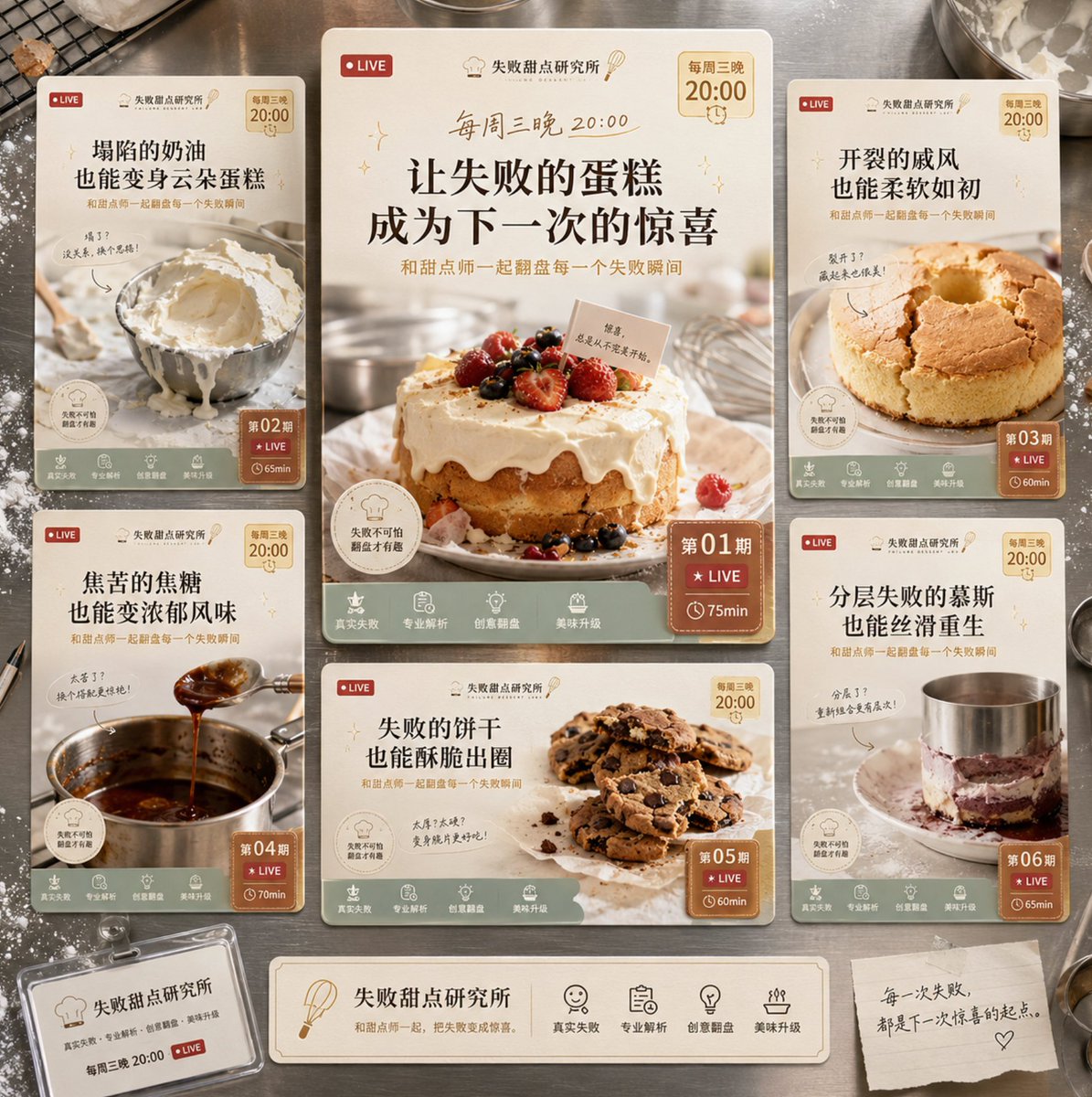 甜点直播品牌封面系统预览图
