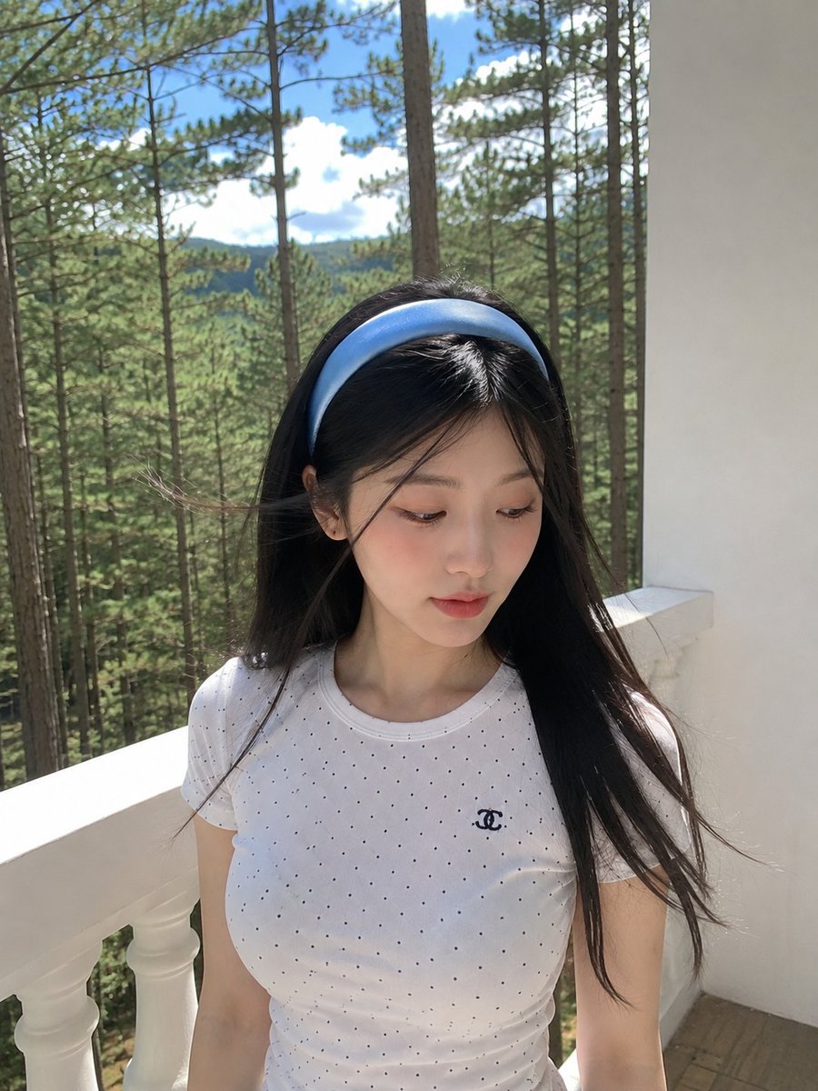 梦幻般的日本女子松树林肖像预览图