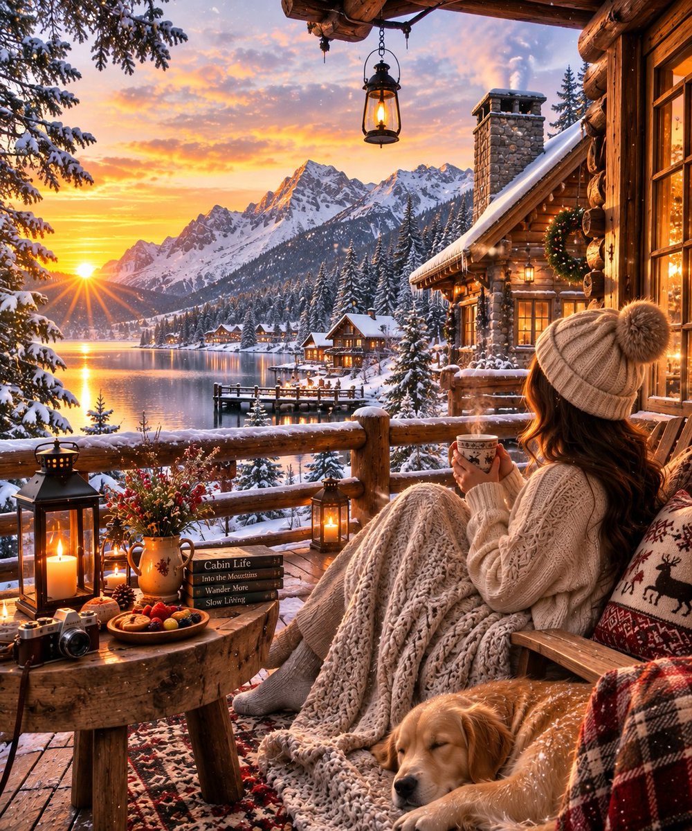 舒适冬日小屋早晨预览图