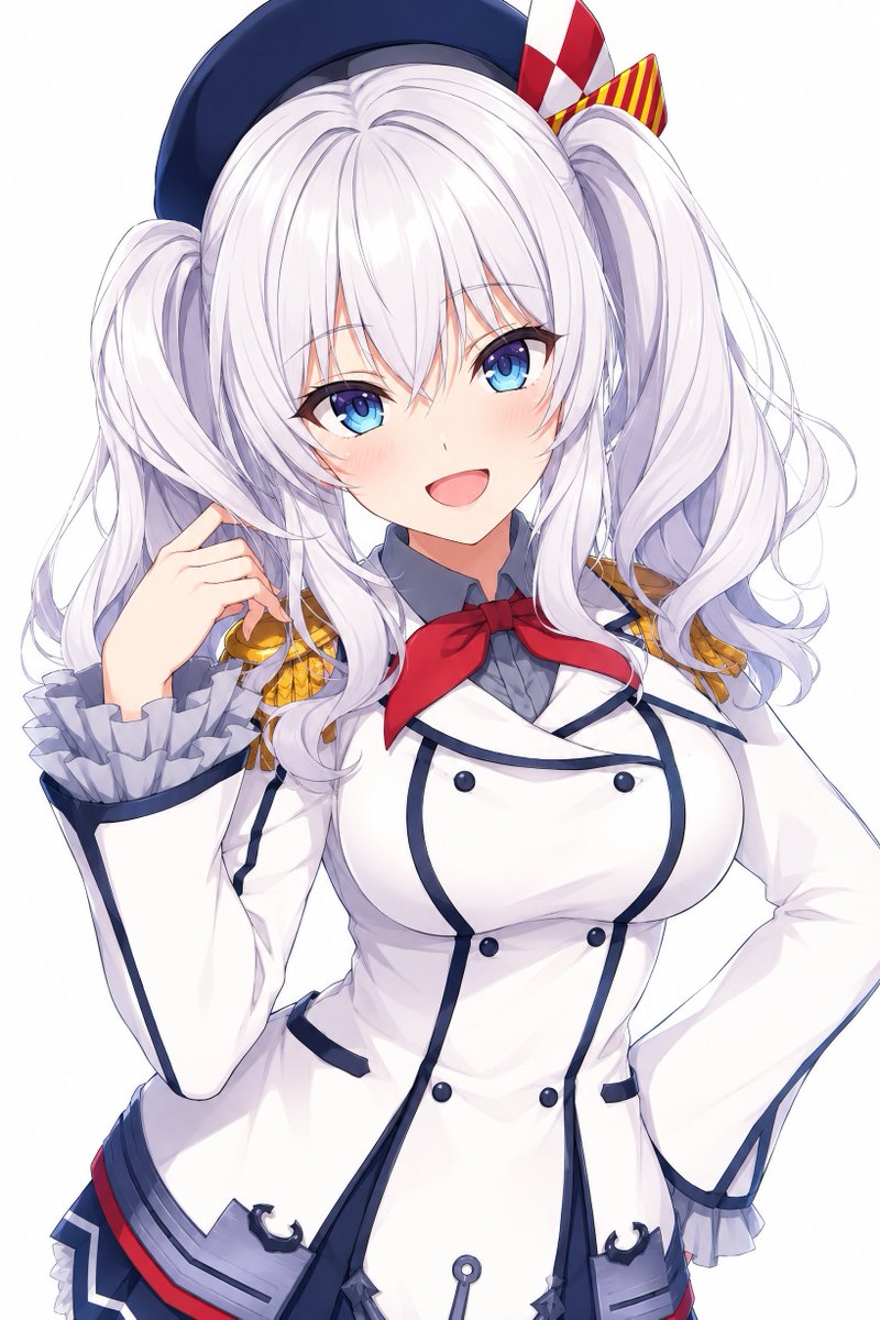 优雅的动漫海军少女肖像预览图像