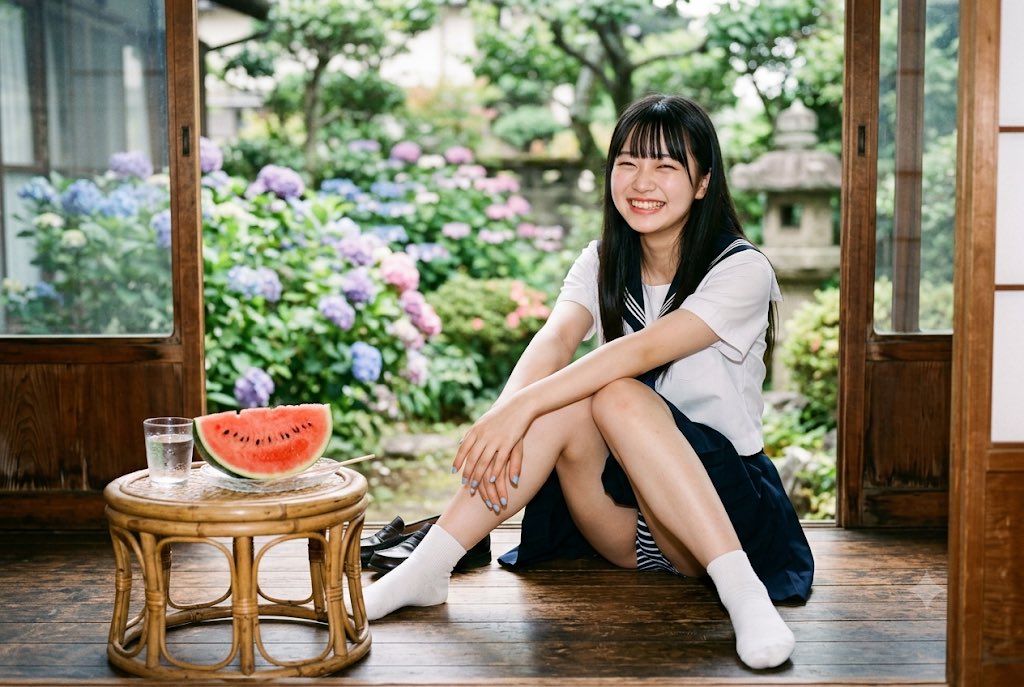 夏季阳台女学生照片预览图