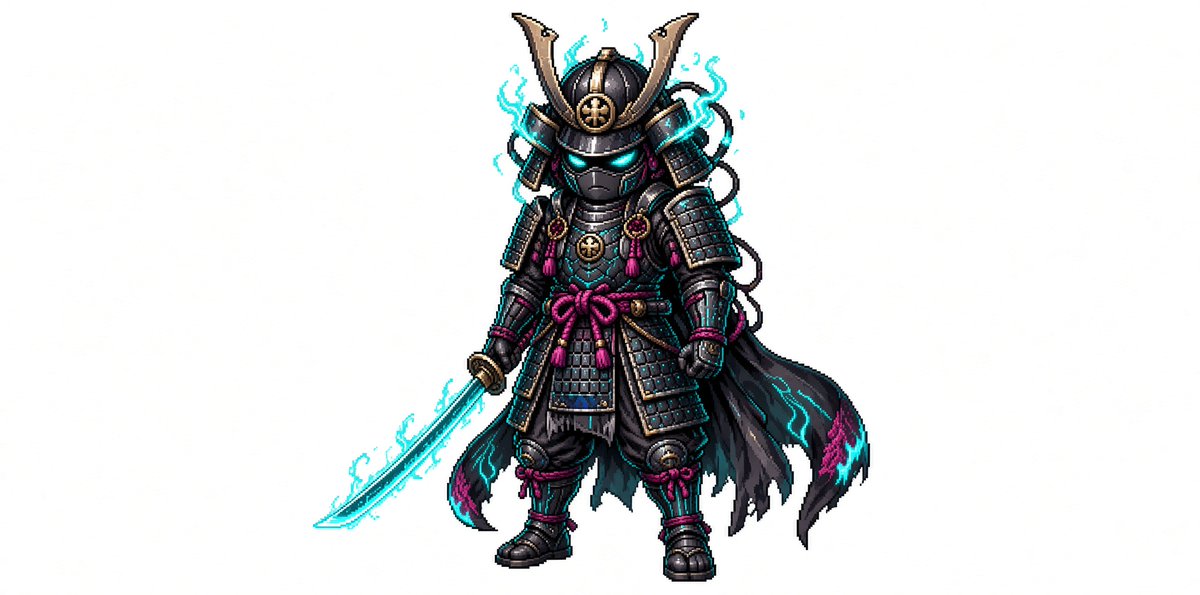 Chibi Pixel Samurai Transformation preview image