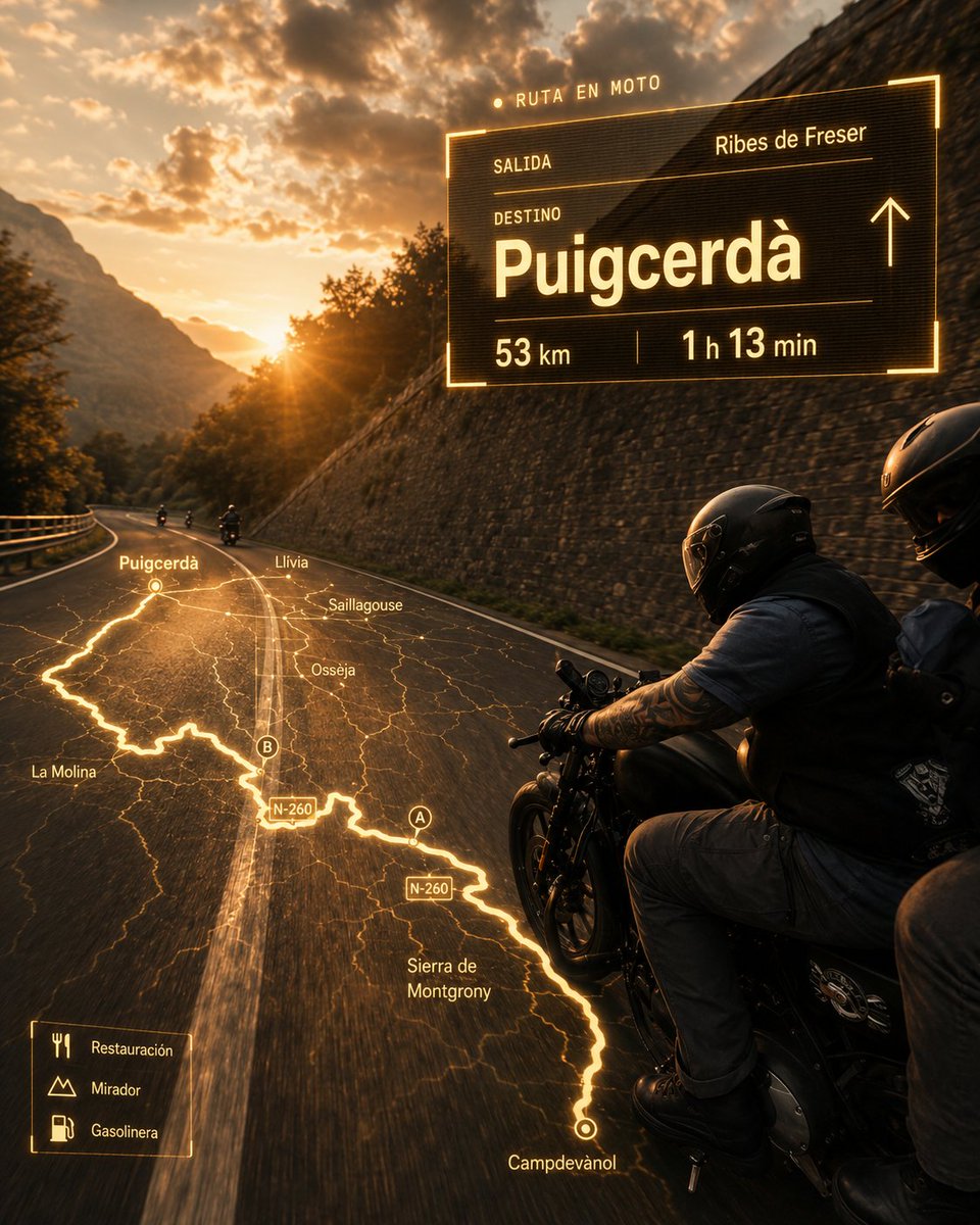 Cinematic Motorcycle Route Poster preview image