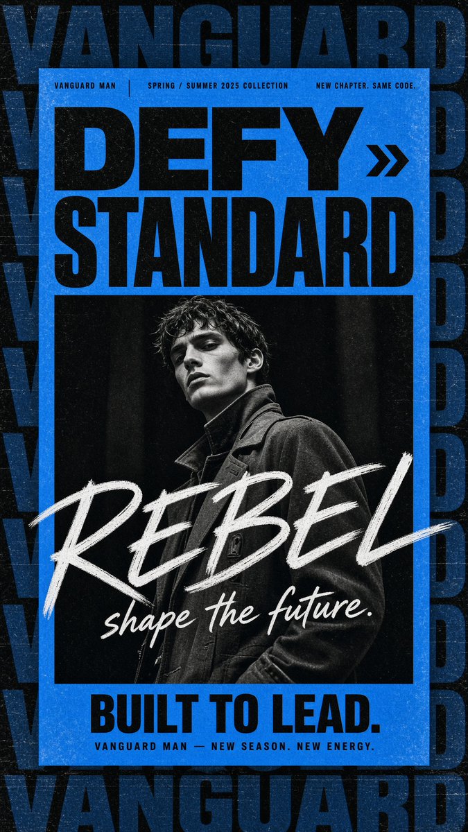 Gritty Vanguard Menswear Poster preview image