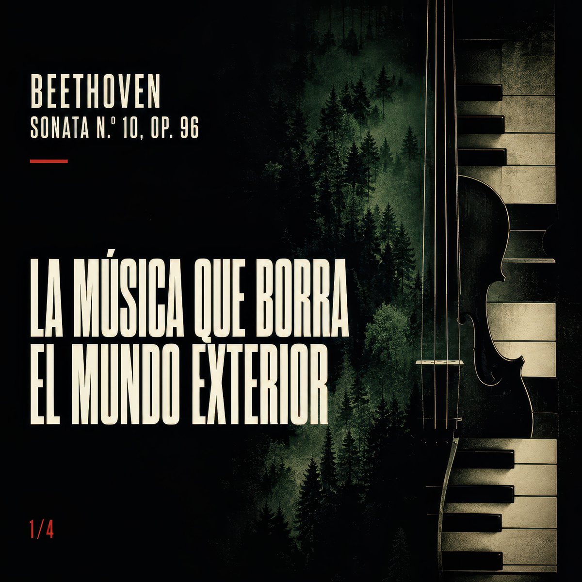 Dark Beethoven Forest Sonata Poster preview image