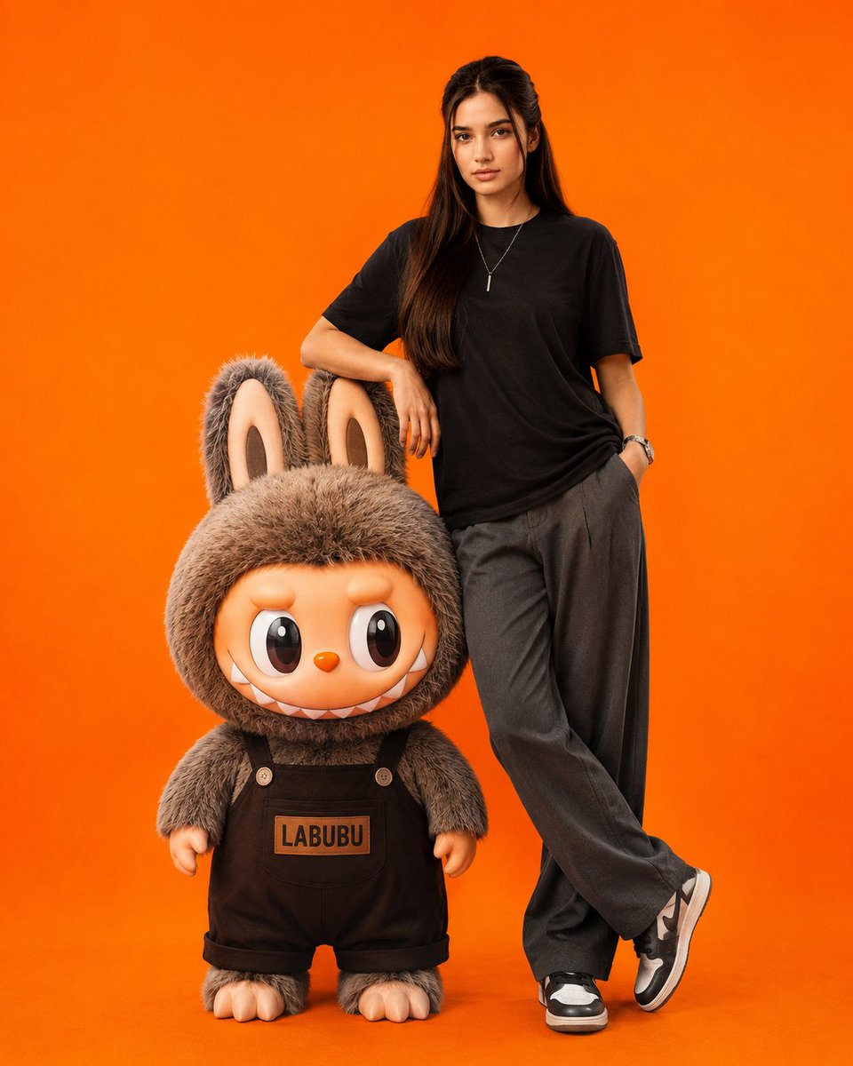 Fashion Portrait with Labubu Character preview image