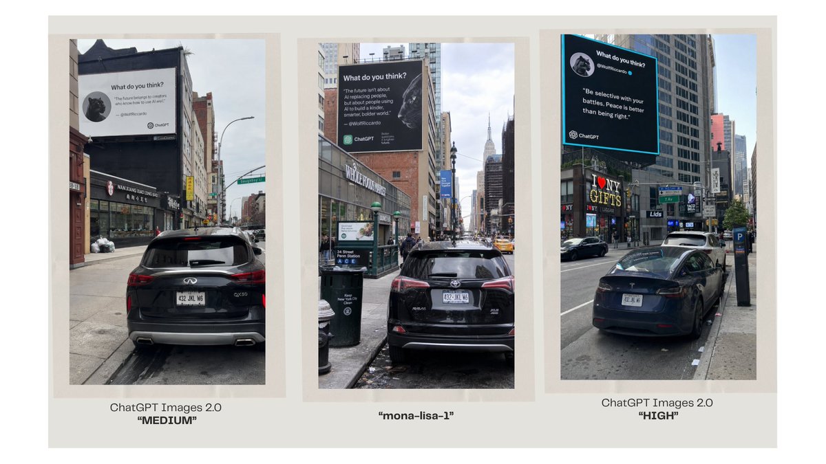Three-Panel AI Billboard Comparison preview image