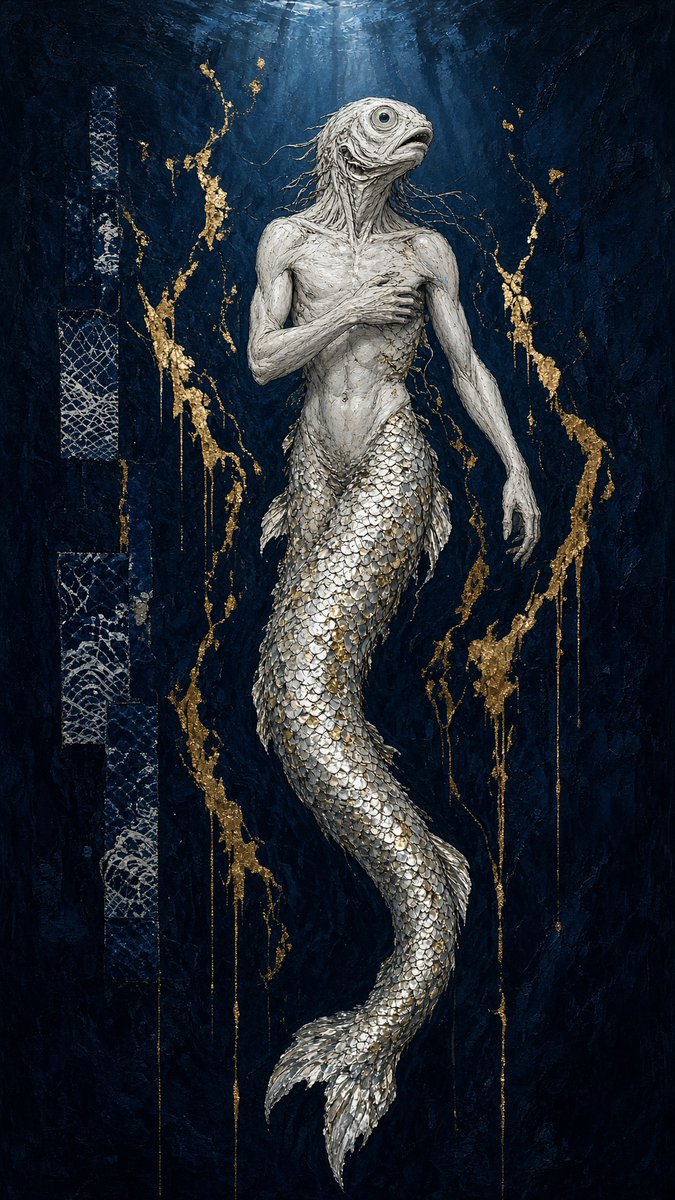 Dark Fantasy Fish-Headed Mermaid preview image