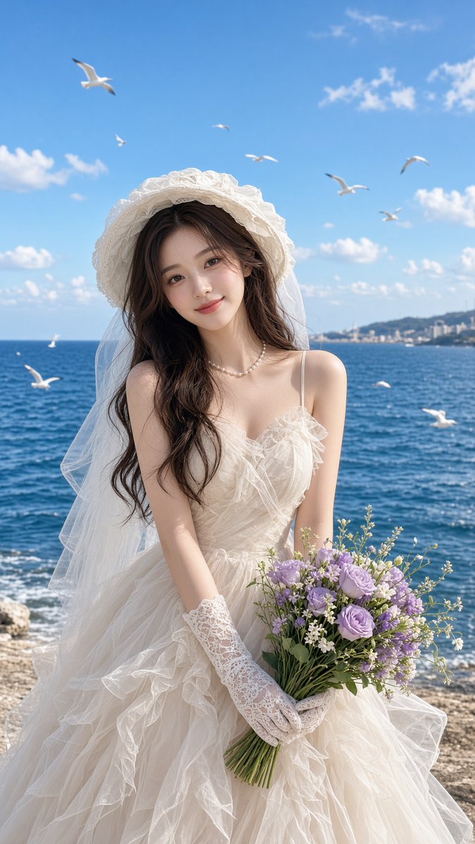 Seaside Bridal Portrait preview image
