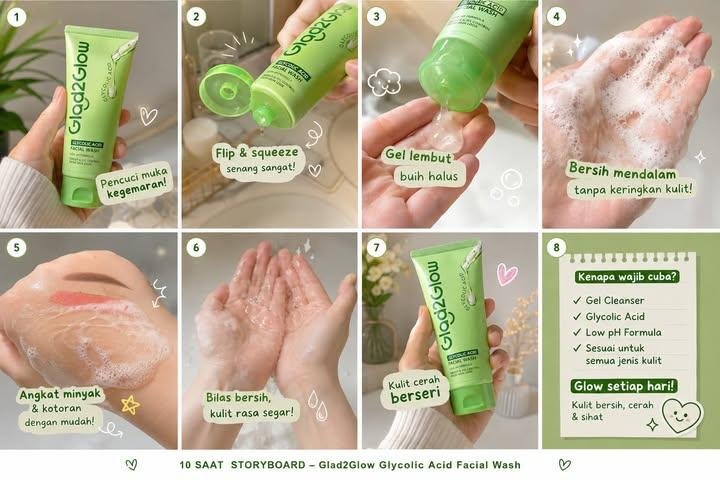 Glad2Glow Skincare Storyboard preview image