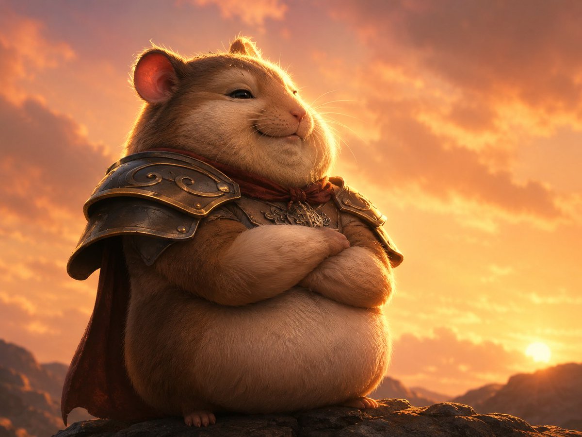 Proud Hamster Warlord at Sunset preview image