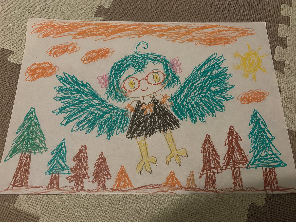 Clean Rephoto of Child Crayon Drawing preview image