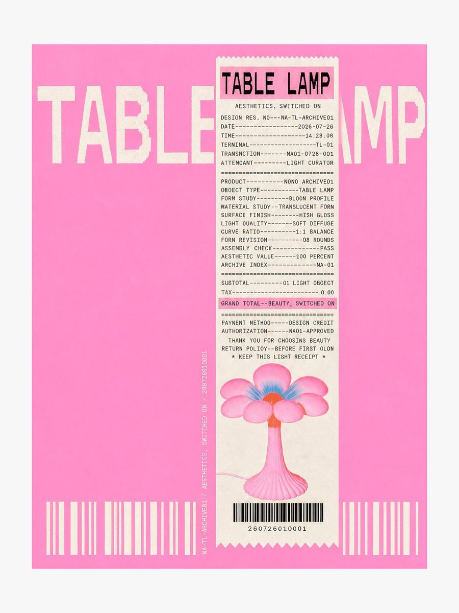 Thermal Receipt Table Lamp Poster preview image