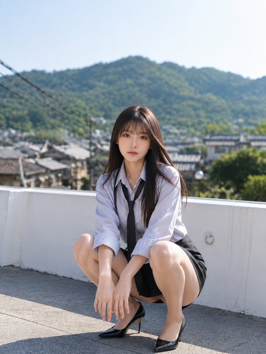 Rooftop School Uniform Portrait preview image