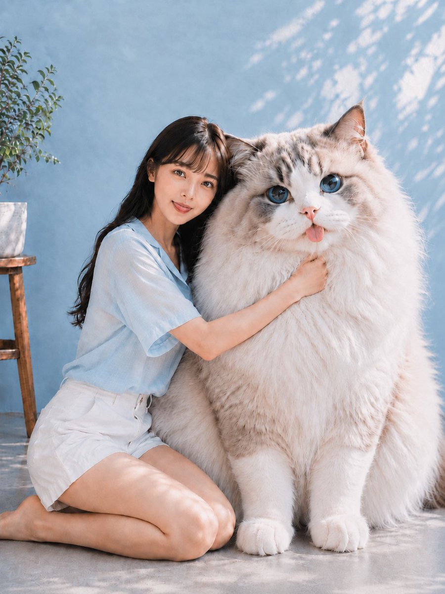 Giant Blue-Eyed Cat Fantasy preview image