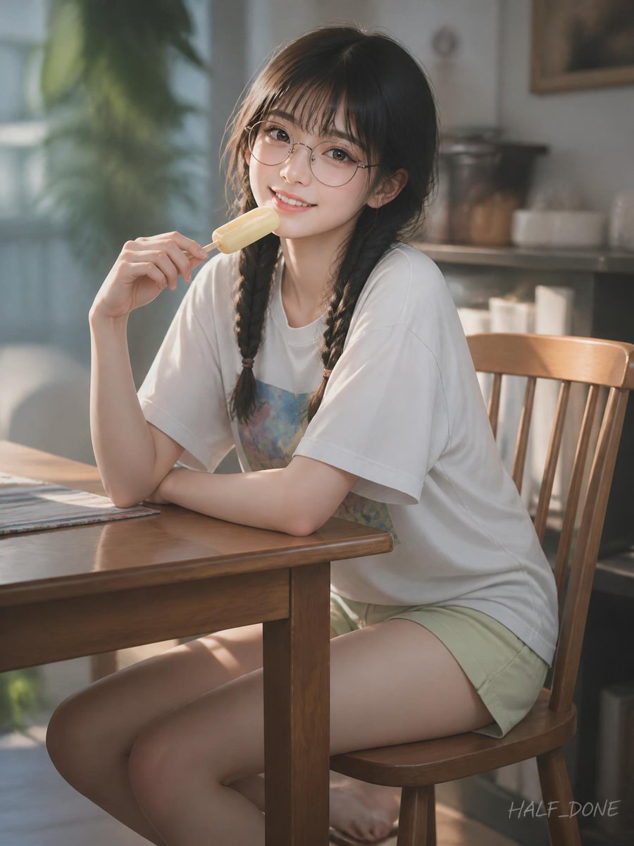 Sunlit Cafe Popsicle Portrait preview image