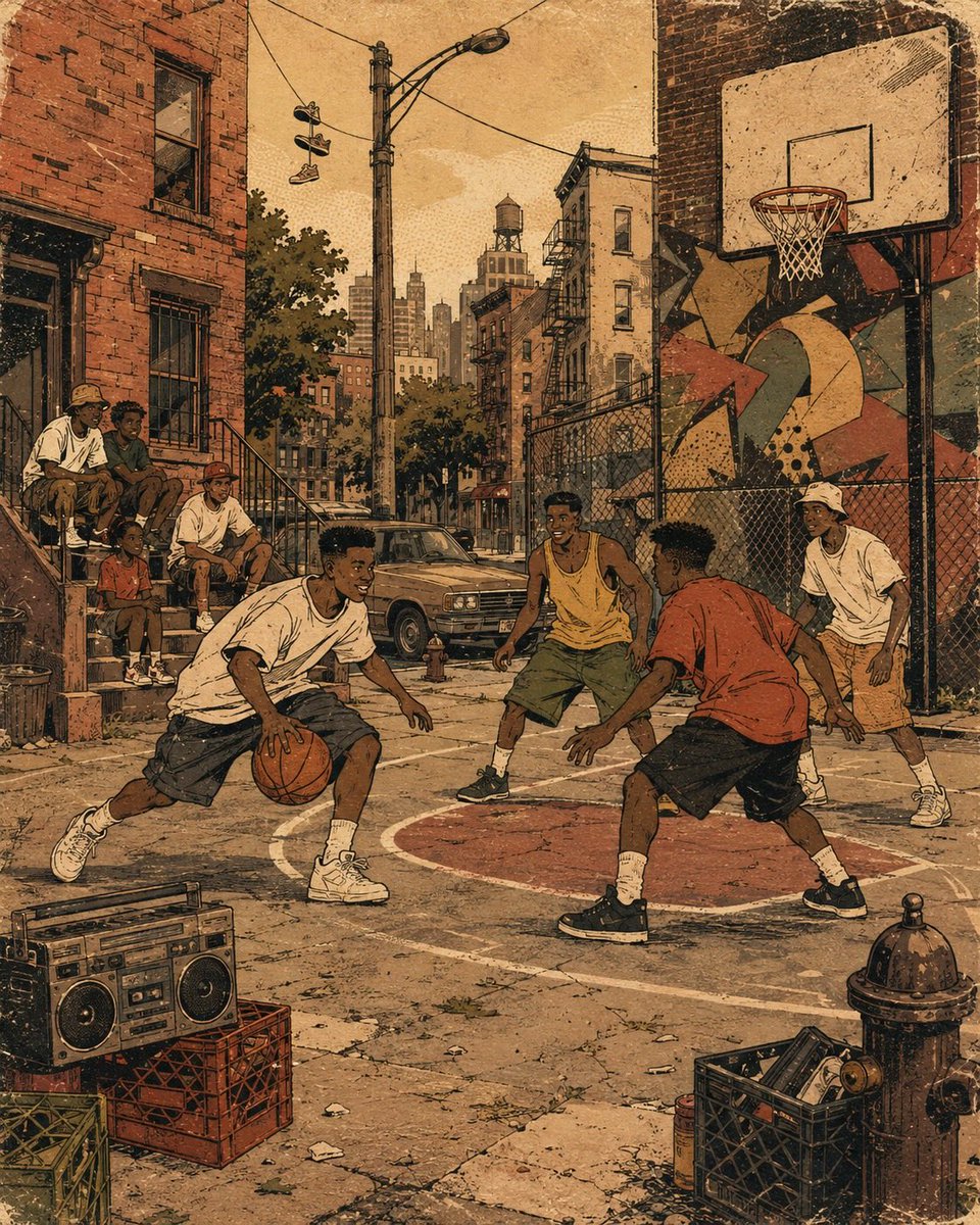 Retro 90s Urban Album Art Prompt preview image