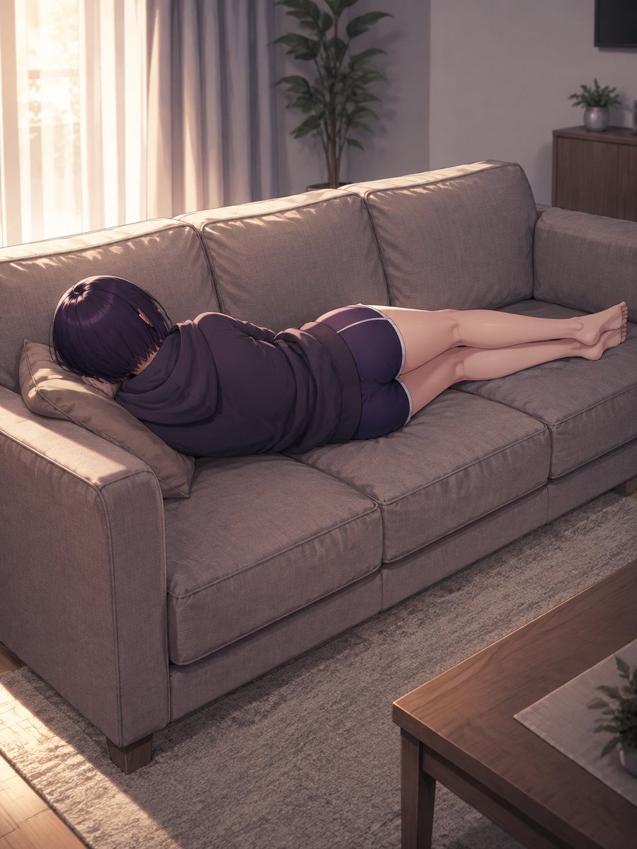 Lying Down on Sofa Pose preview image