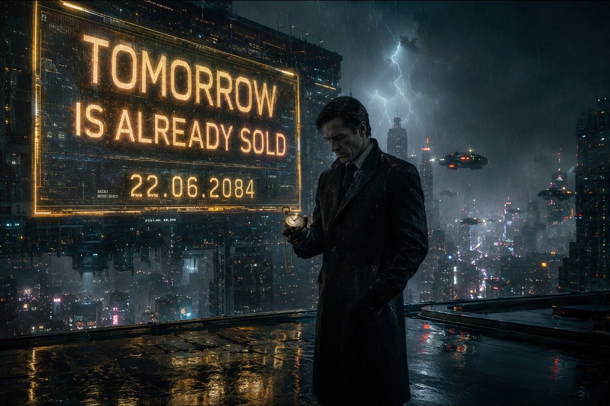 Neo-Noir Cyberpunk Businessman Portrait preview image