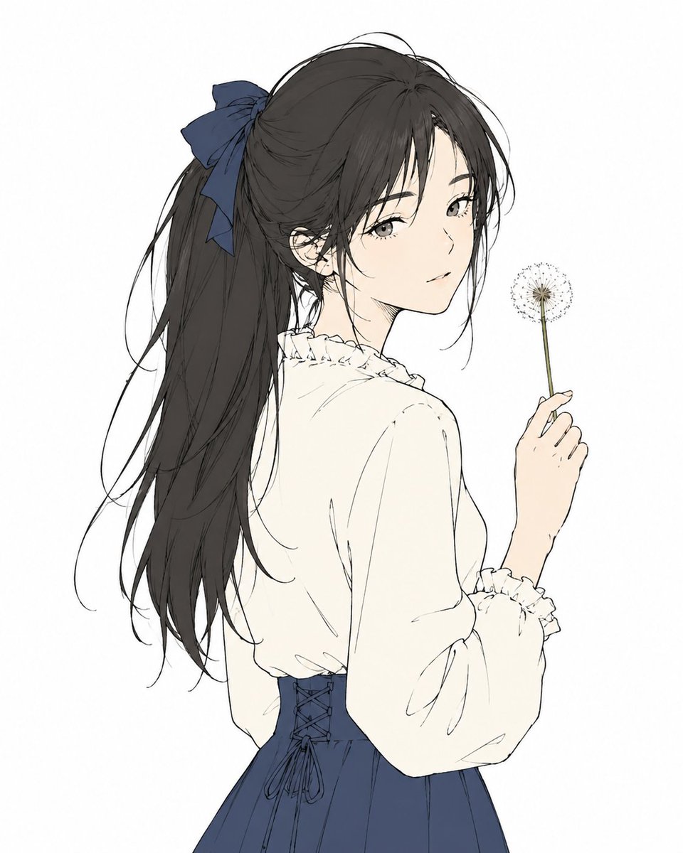 Anime Girl Holding Dandelion preview image