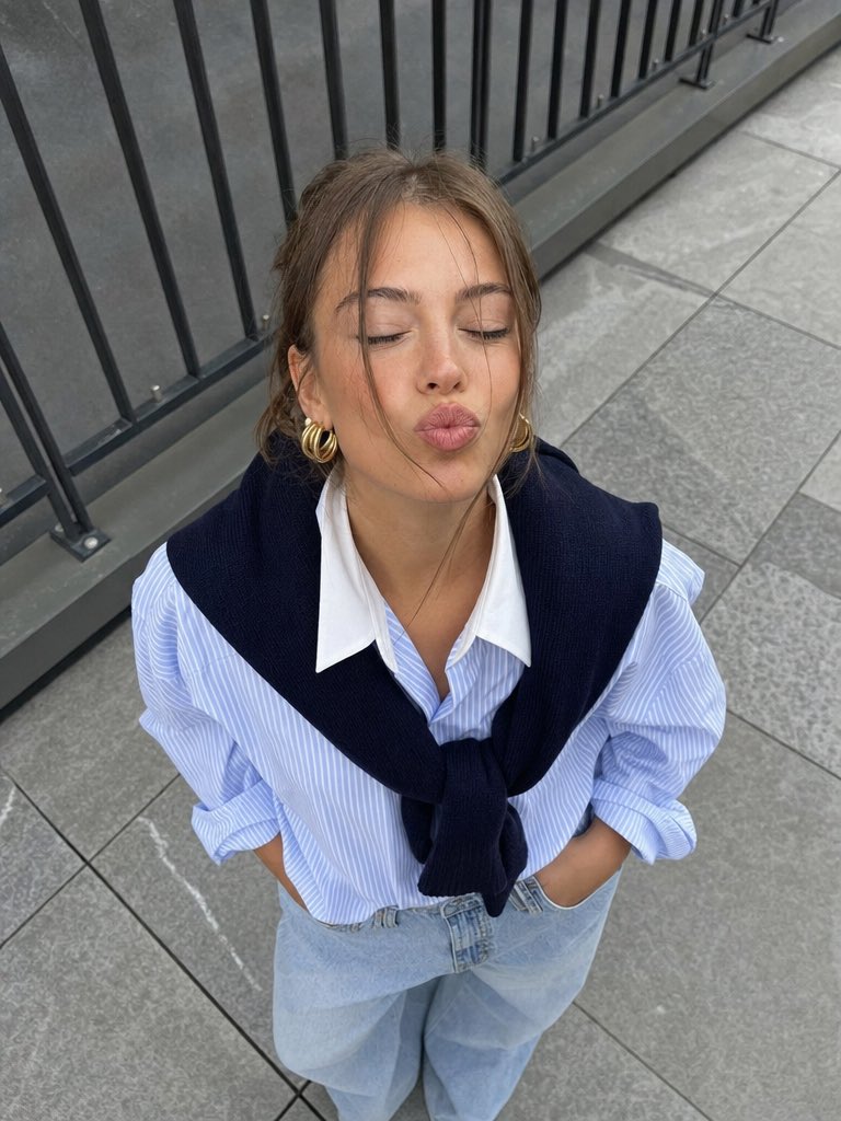 Preppy High-Angle Fashion Portrait preview image