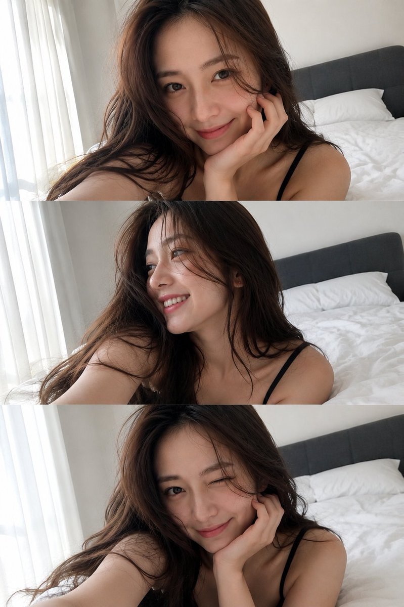 Multi-Pose Wavy Dark Hair Portrait preview image