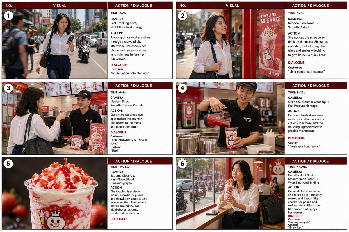 Commercial Storyboard Story Sheet preview image