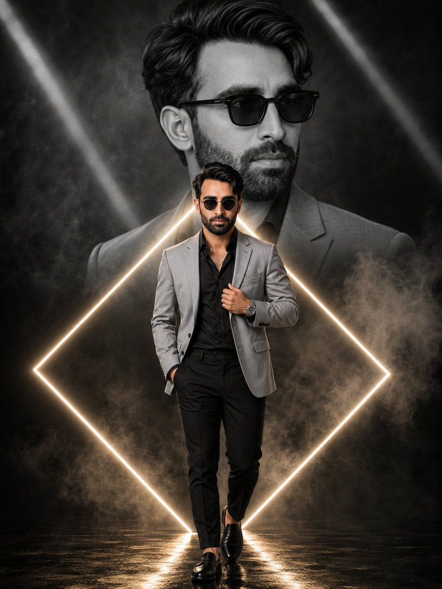 Neon Diamond Double Portrait Composite preview image