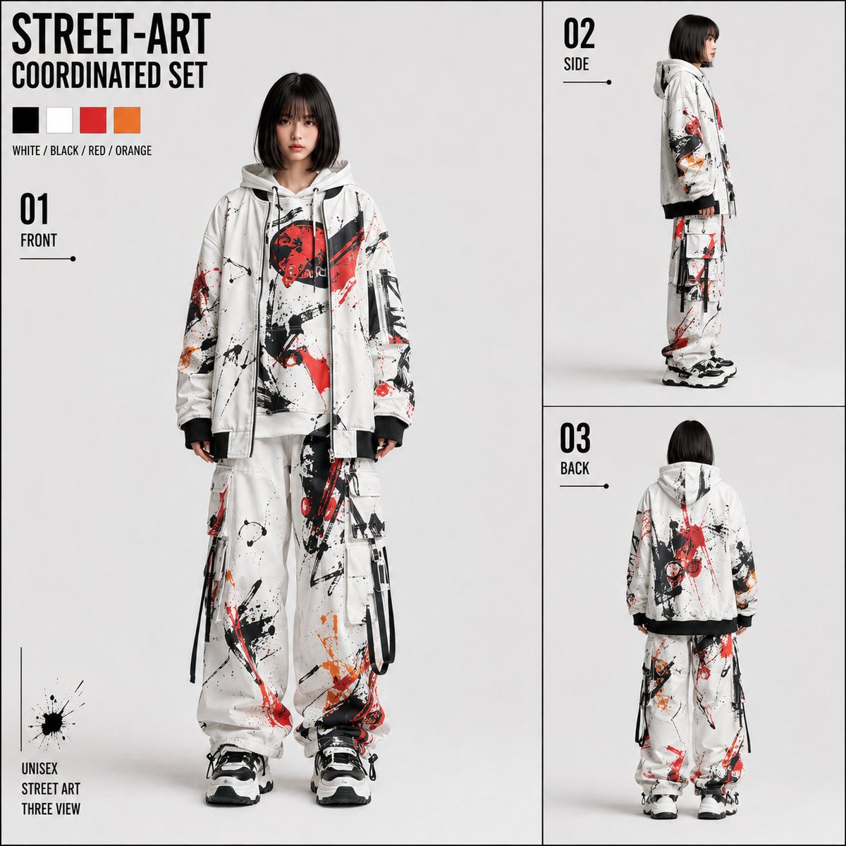 Street Art Three View Design Sheet preview image