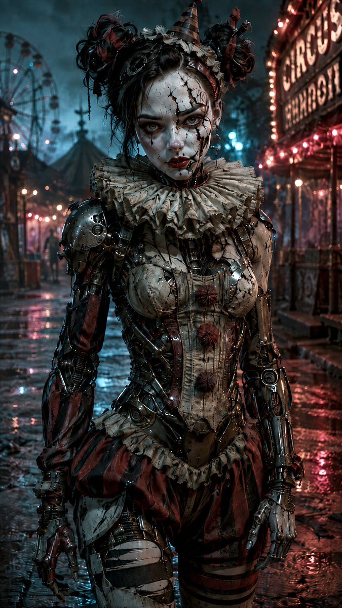 Female Clown Cyborg Portrait preview image