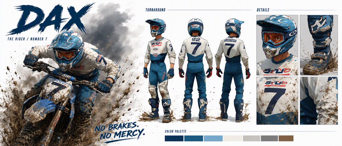 Dax Cinematic Character Bible Sheet preview image